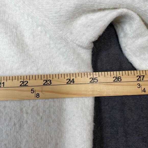 Banana Republic Womens White V-Neck Sweater XL Alpaca Blend Ribbed Hem - Picture 9 of 9
